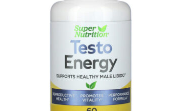 Super Nutrition, テストエネルギー、健康な男性の活力をサポート、ベジカプセル60粒